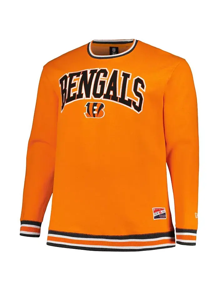 Мужская оранжевая толстовка Big Tall с логотипом Cincinnati Bengals New Era — изображение 3 из 3