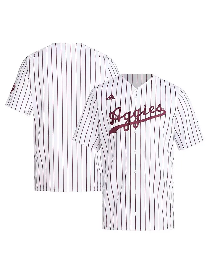 Мужская белая бейсбольная реплика-джерси Texas A&M Aggies adidas
