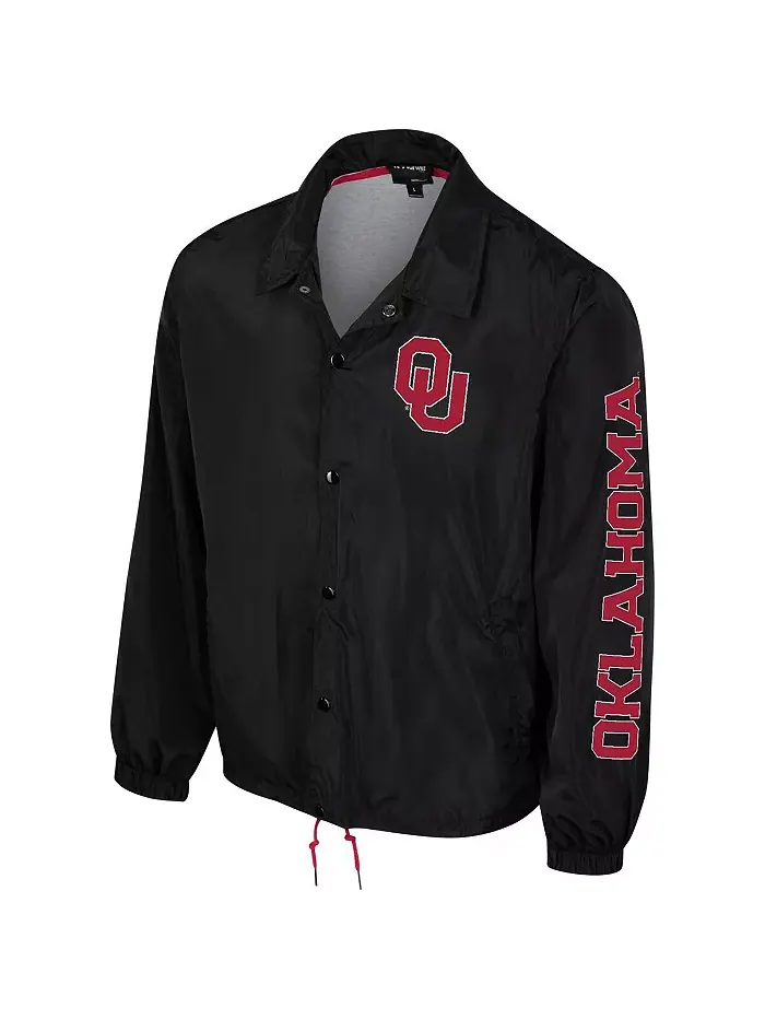 Мужская и женская черная куртка Oklahoma Sooners Coaches на полной застежке-молнии The Wild — изображение 3 из 3