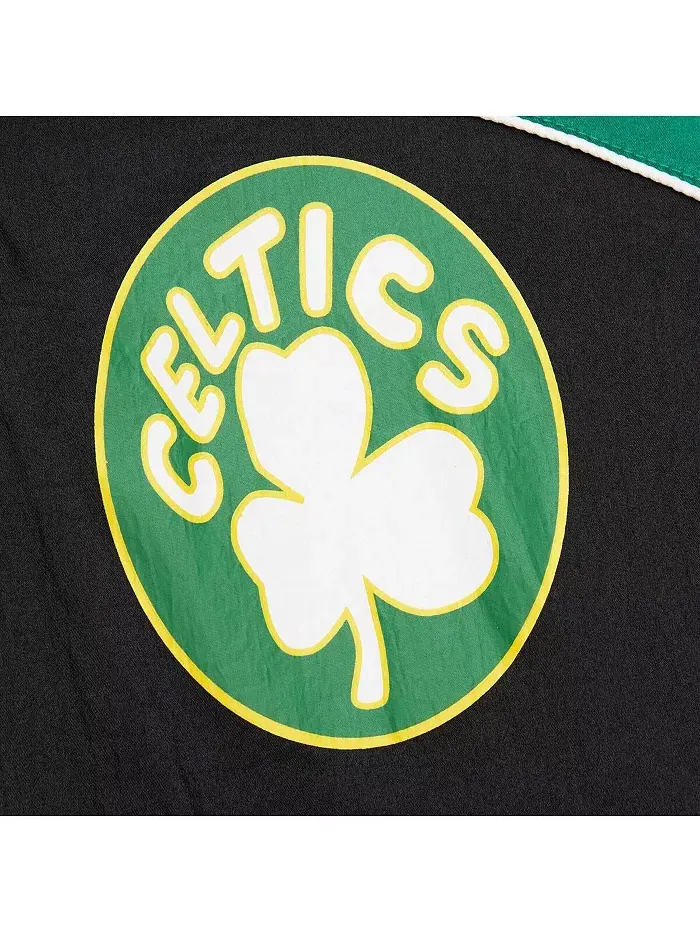 Мужская черная ветровка Boston Celtics Hardwood Classics Big Shot Premium на молнии Mitchell & Ness — изображение 3 из 5