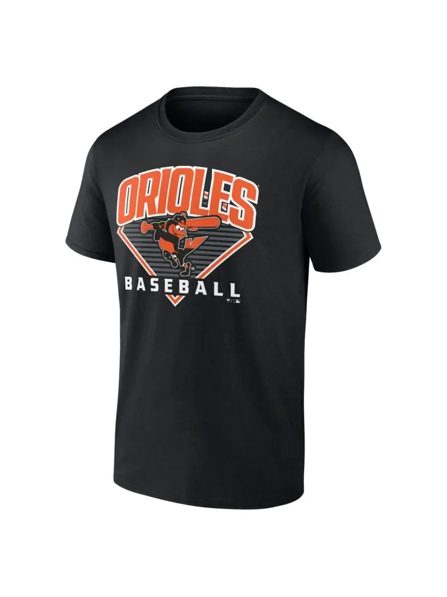 Футболка с принтом Baltimore Orioles Baseball Fanatics Mto Label — изображение 2 из 3, черный