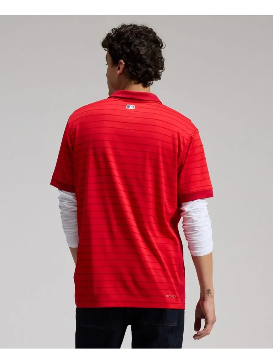 Поло Dri-FIT с принтом Authentic Collection Atlanta Braves Nike — изображение 2 из 4, красный