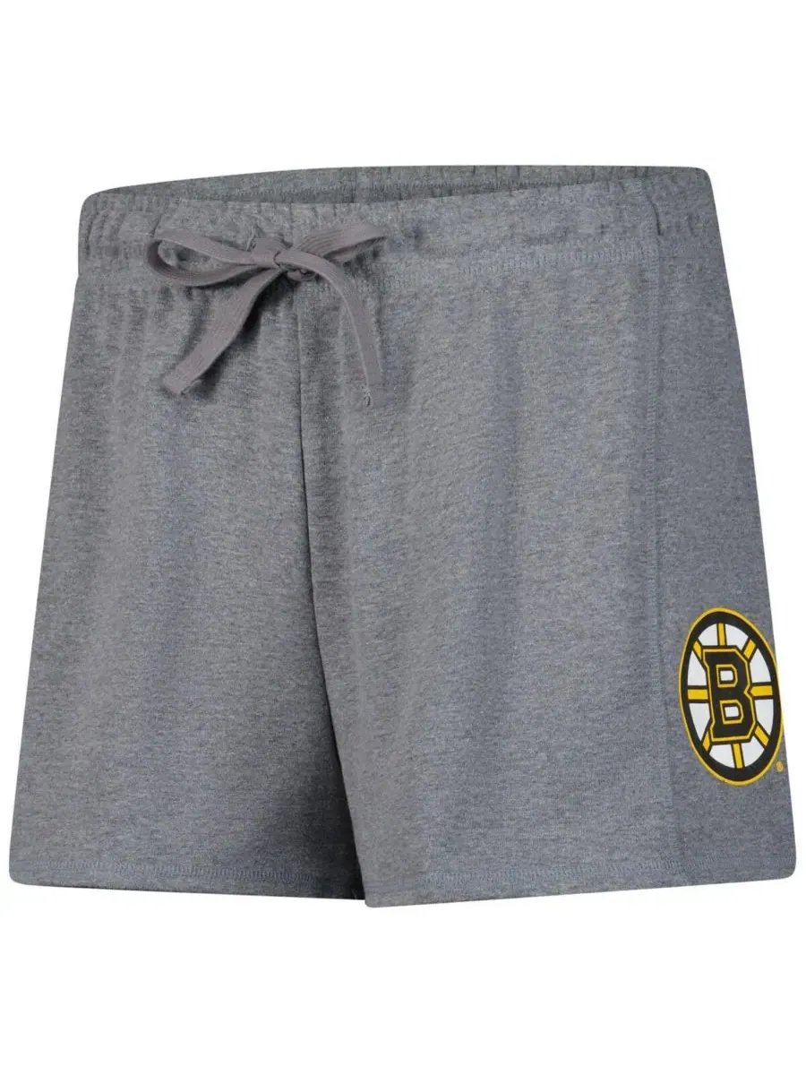 Fanatics Женские шорты серого цвета с логотипом команды Boston Bruins — изображение 2 из 3, серый
