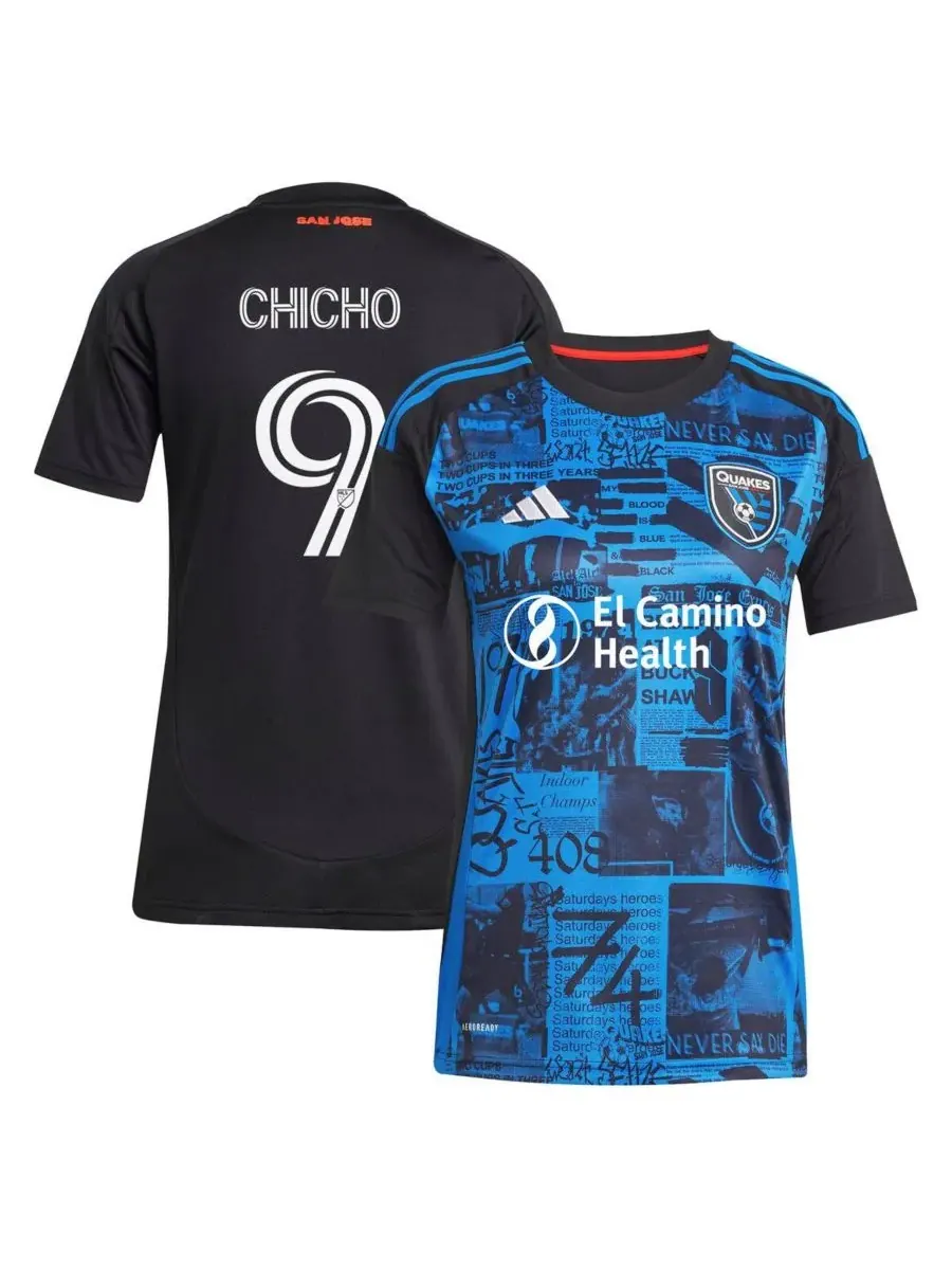 Adidas Женская черная реплика игровой майки Кристиана Аранго команды San Jose Earthquakes 2025