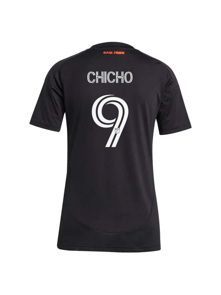 Adidas Женская черная реплика игровой майки Кристиана Аранго команды San Jose Earthquakes 2025 — изображение 2 из 3, черный