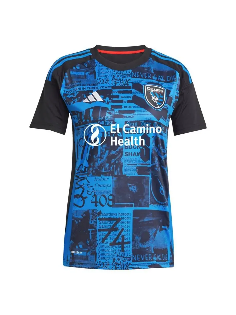 Adidas Женская черная реплика игровой майки Кристиана Аранго команды San Jose Earthquakes 2025 — изображение 3 из 3, черный