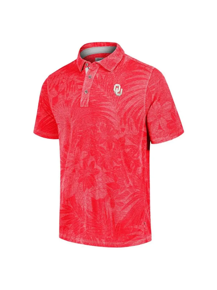 Tommy Bahama Мужская поло-рубашка Santiago Paradise цвета малиновой команды Oklahoma Sooners Sport — изображение 2 из 3