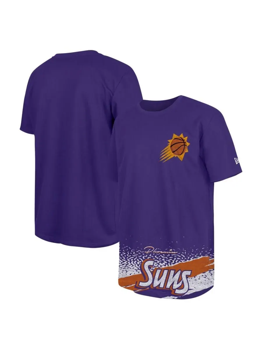 New Era Мужская фиолетовая спортивная классическая футболка Phoenix Suns