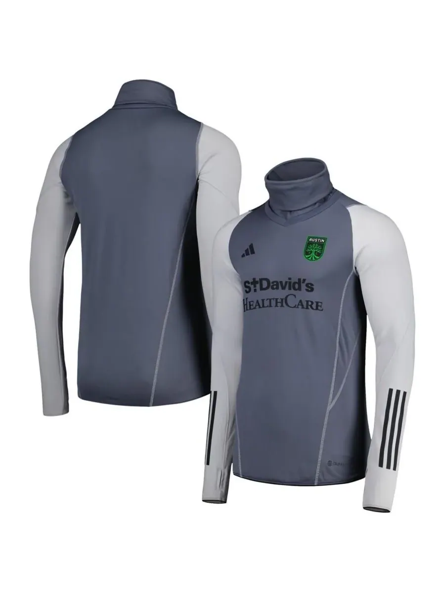 Adidas Мужская серая теплая толстовка-реглан Austin FC COLD.RDY