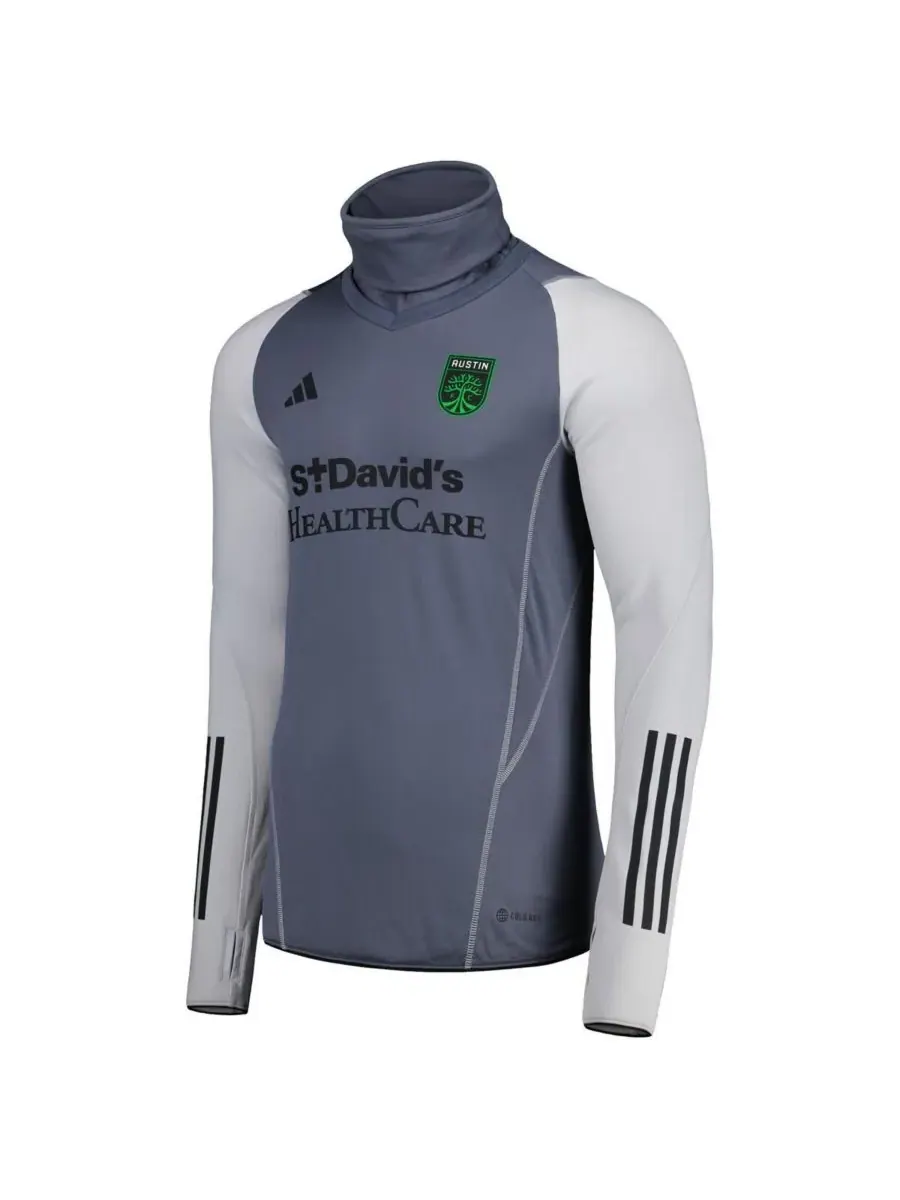 Adidas Мужская серая теплая толстовка-реглан Austin FC COLD.RDY — изображение 3 из 3, серый
