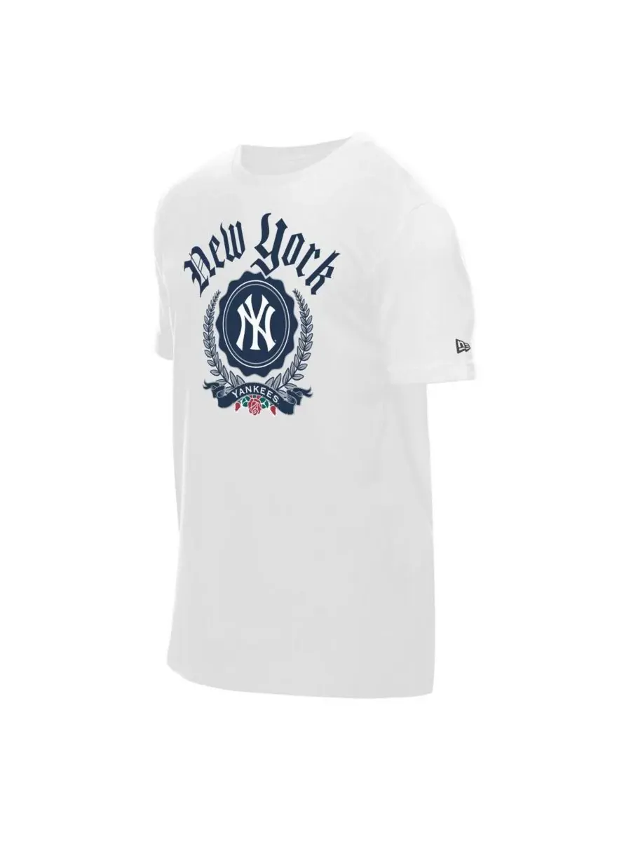 New Era Мужская белая футболка New York Yankees Fleur Domestic — изображение 3 из 3, белый