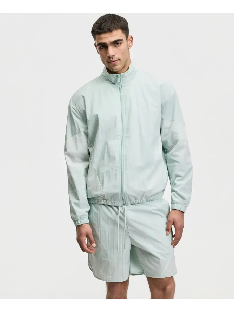 Мужская спортивная куртка свободного кроя с цветовыми блоками Mode of One, Mint Freeze