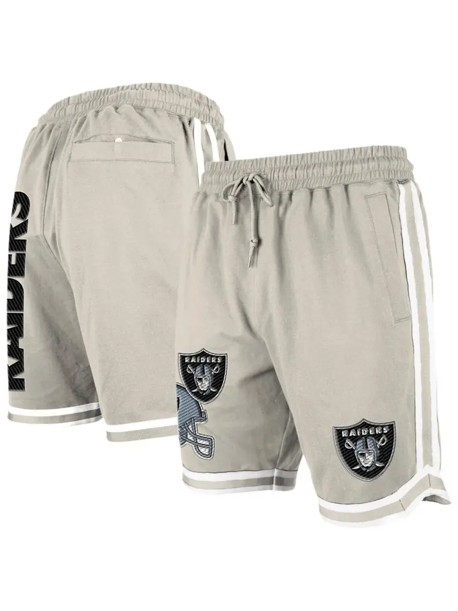 New Era Мужские светло-бежевые шорты Las Vegas Raiders Stone Multi Patch