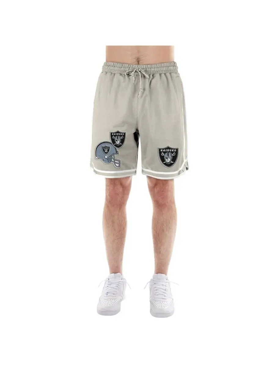 New Era Мужские светло-бежевые шорты Las Vegas Raiders Stone Multi Patch — изображение 3 из 5, светлый бежевый