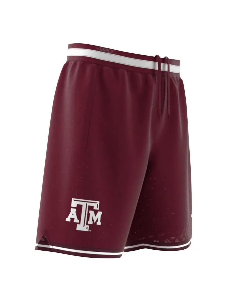 Мужские алые баскетбольные шорты Texas A&M Aggies Swingman (реплика) Adidas — изображение 3 из 5, коричневый