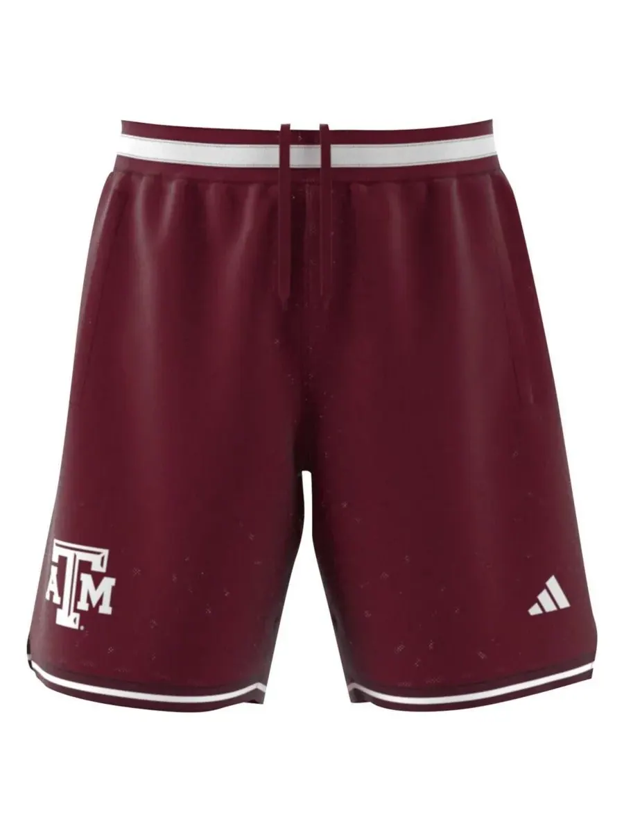 Мужские алые баскетбольные шорты Texas A&M Aggies Swingman (реплика) Adidas — изображение 5 из 5, коричневый