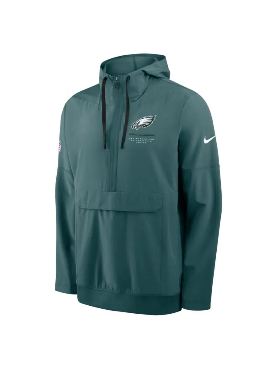 Ветровка-худи с капюшоном Philadelphia Eagles Midnight Green Logo Glory Nike — изображение 2 из 3, зеленый