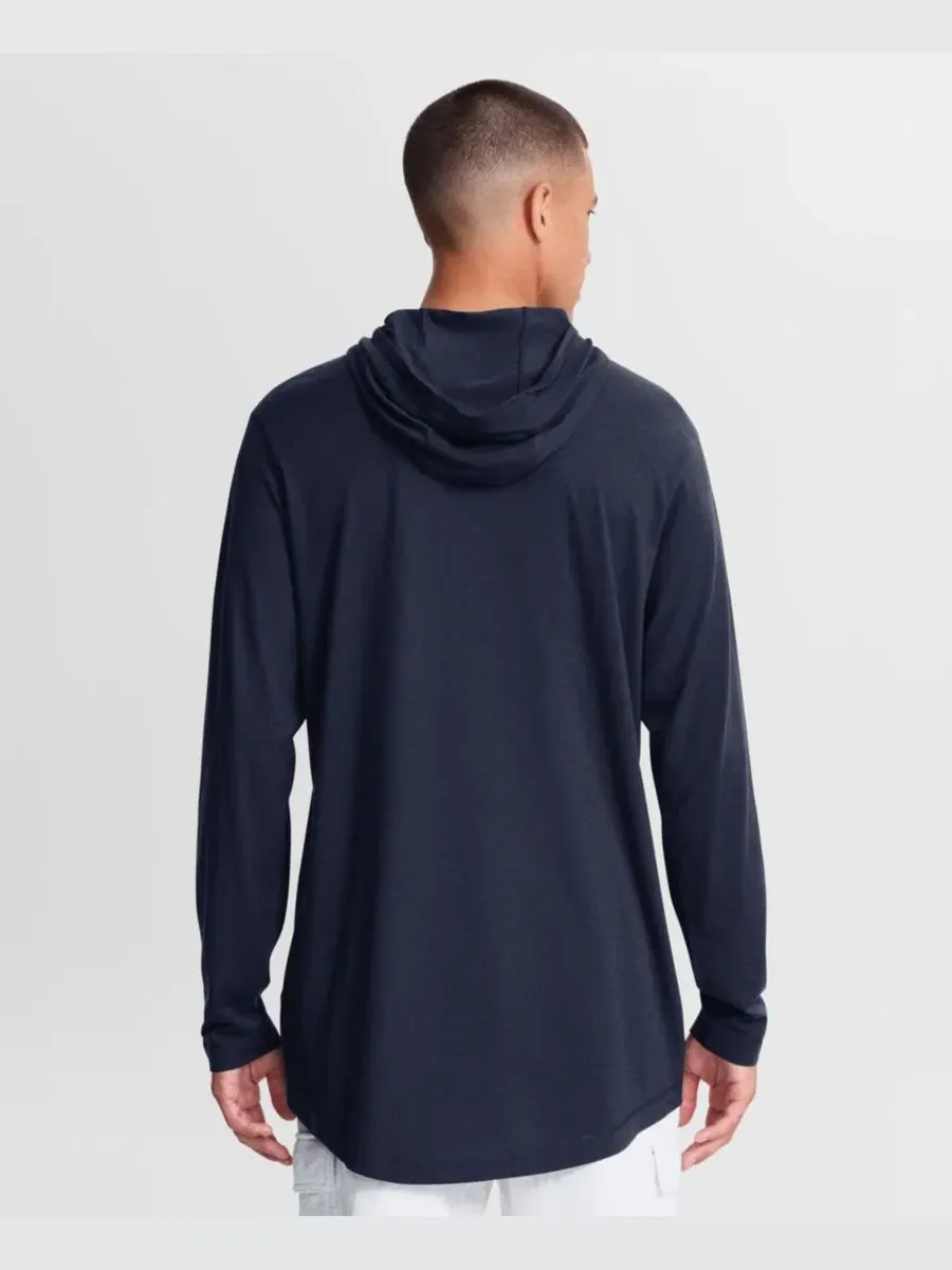 Футболка с капюшоном и длинным рукавом Michigan Wolverines Primetime Arch Tri-Blend Dri-FIT Jordan — изображение 4 из 5