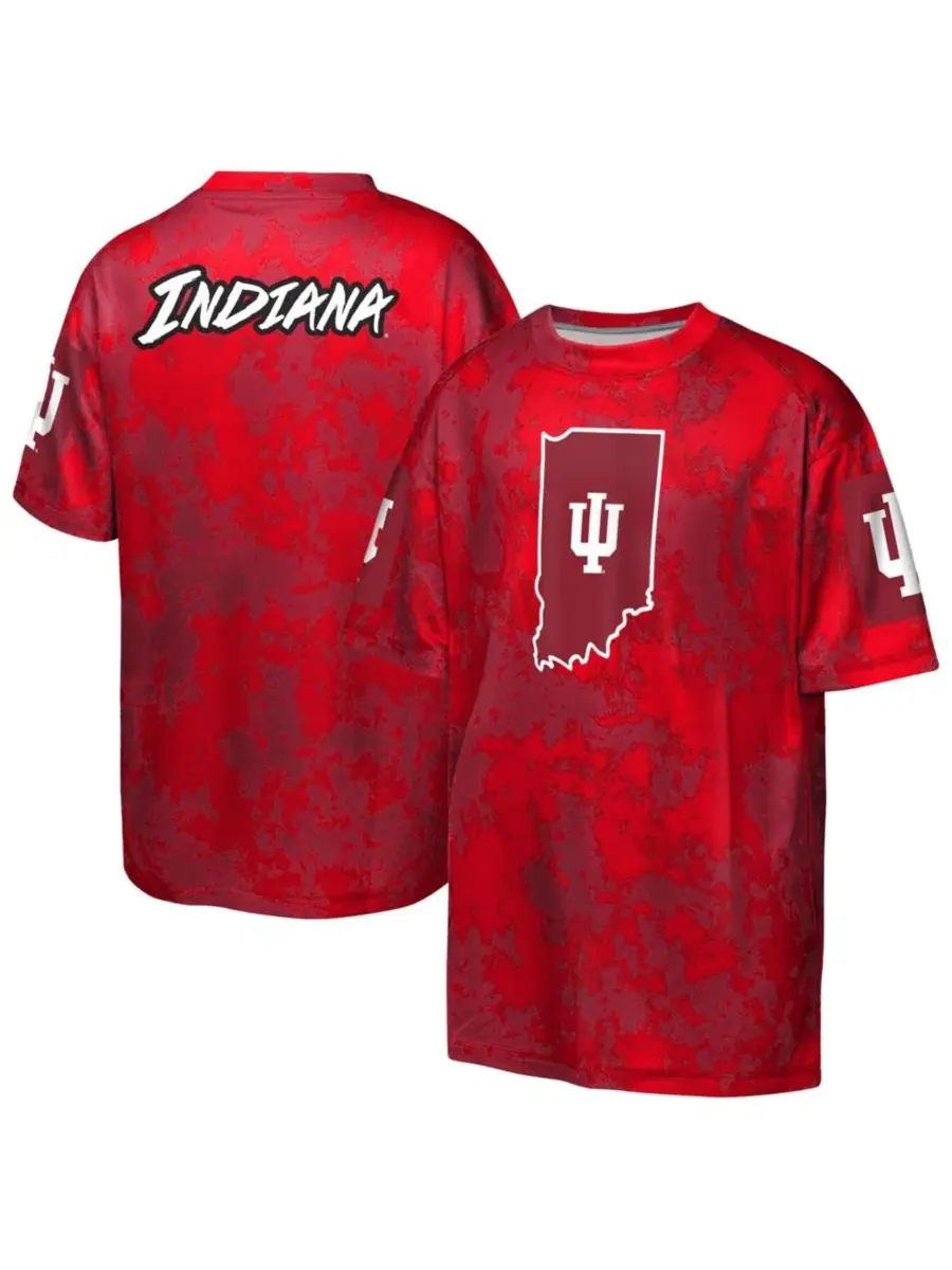 Футболка с принтом Off-Side Crimson Indiana Hoosiers Outerstuff