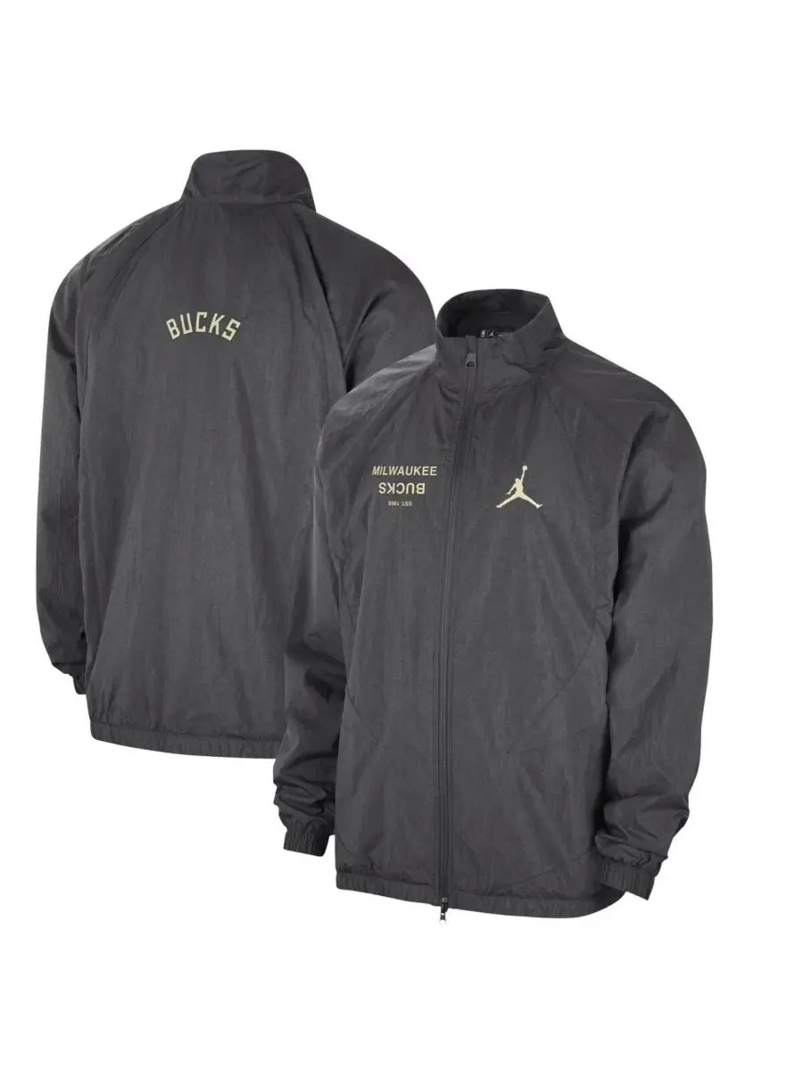 Куртка-бомбер с принтом Milwaukee Bucks Courtside Statement Edition Jumpman Jam Full-Zip Jordan