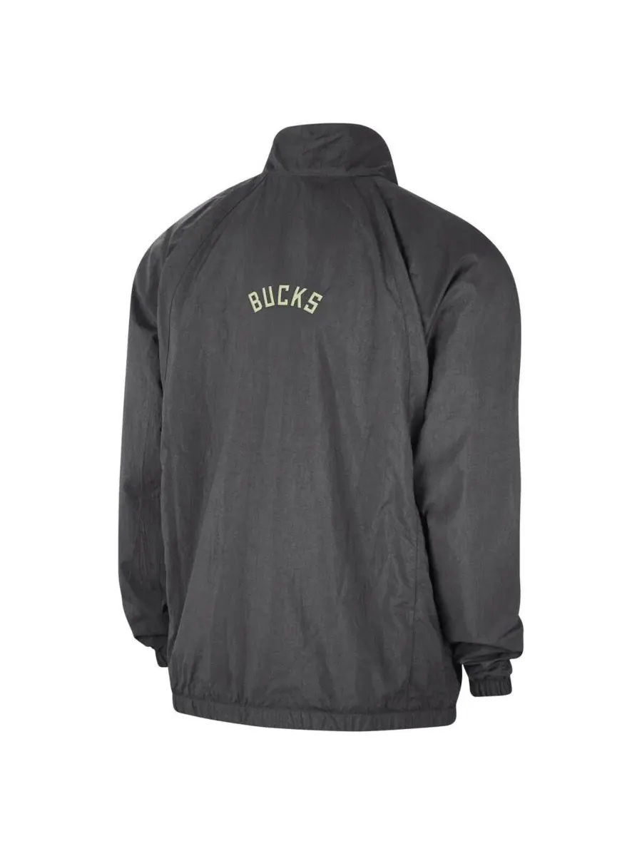 Куртка-бомбер с принтом Milwaukee Bucks Courtside Statement Edition Jumpman Jam Full-Zip Jordan — изображение 3 из 3, серый