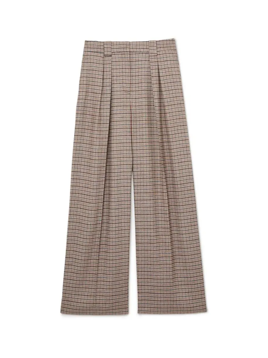 Брюки широкие с защипами River REISS, Neutral Ch — изображение 5 из 5