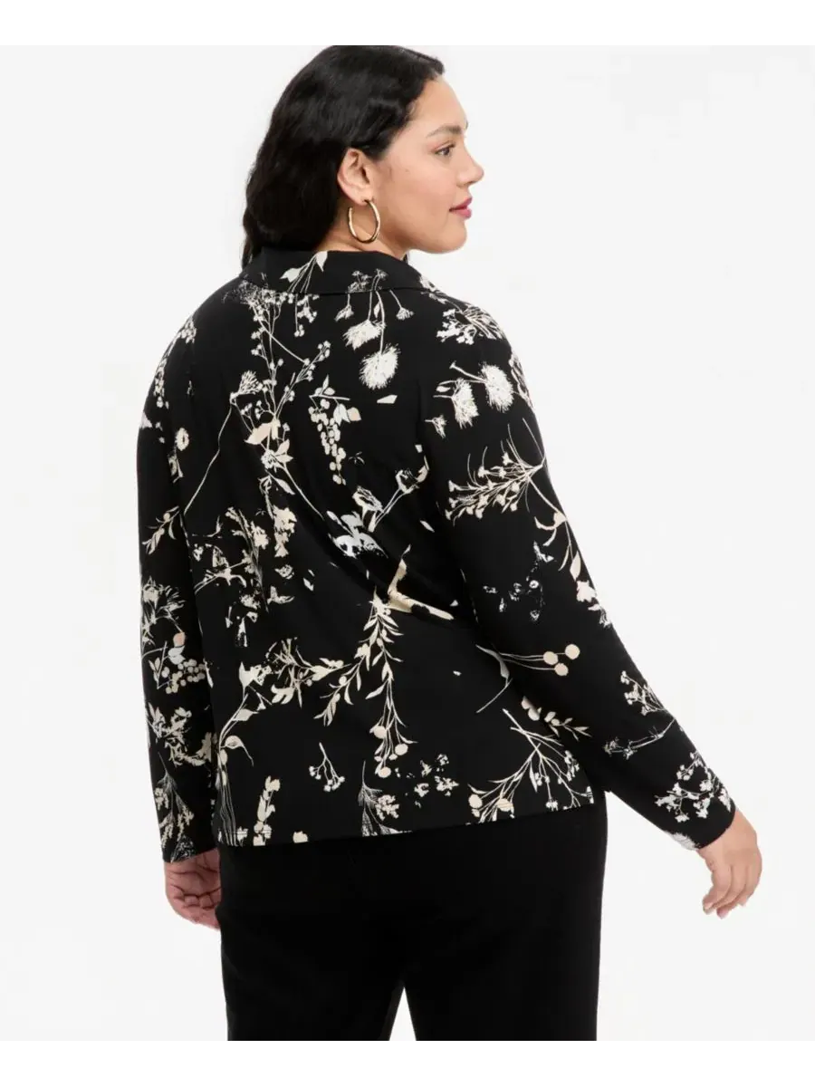 Блузка с принтом, модель Johanna Bouquet I.N.C. International Concepts, Johanna Bouquet — изображение 3 из 4