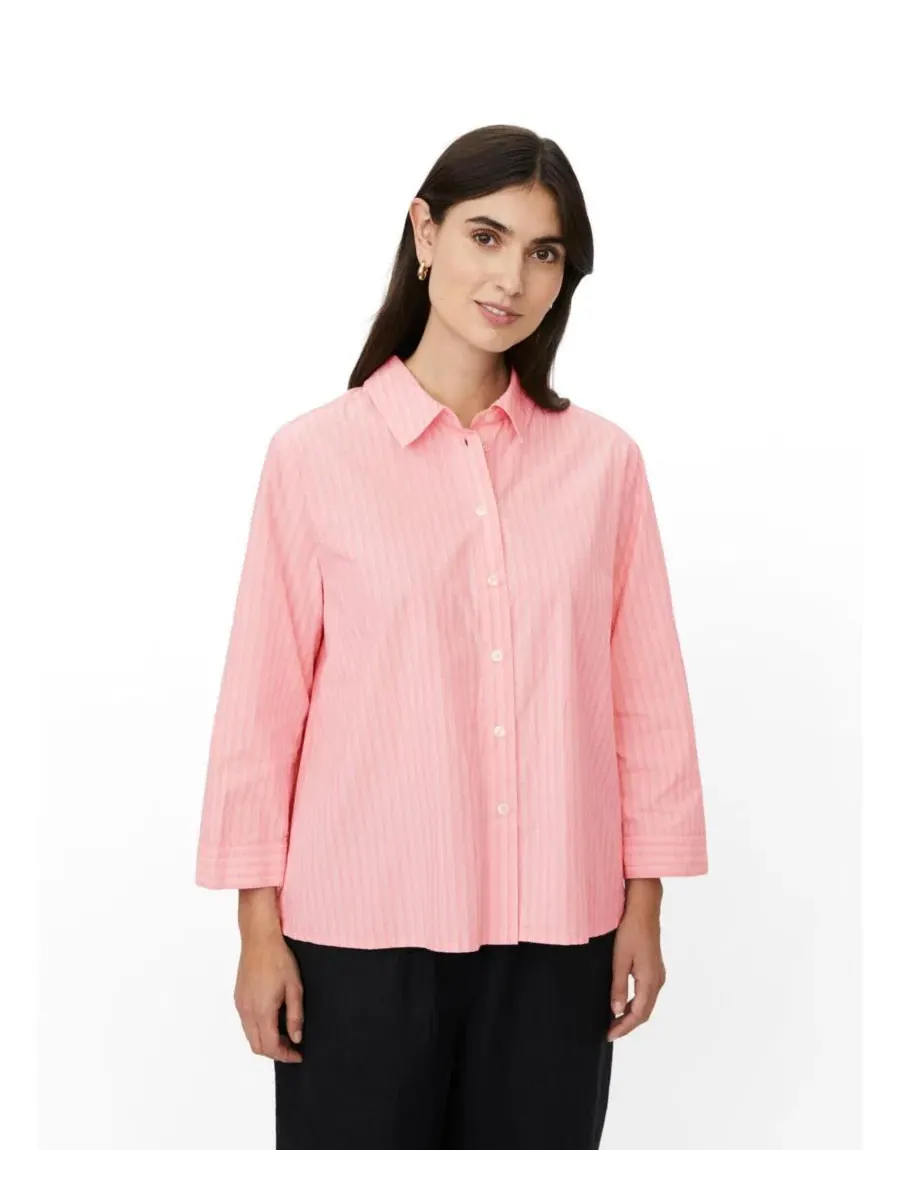 Женская рубашка с длинным рукавом 3/4 с принтом MaIsalina Striped Masai Copenhagen, Rosebloom