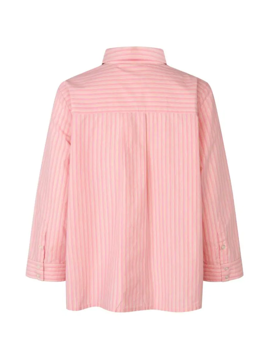 Женская рубашка с длинным рукавом 3/4 с принтом MaIsalina Striped Masai Copenhagen, Rosebloom — изображение 4 из 6