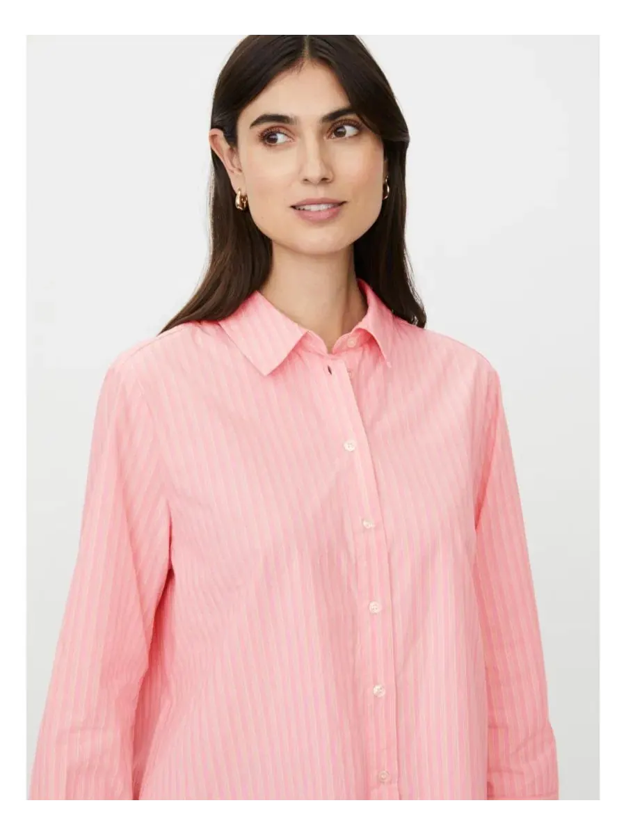 Женская рубашка с длинным рукавом 3/4 с принтом MaIsalina Striped Masai Copenhagen, Rosebloom — изображение 5 из 6