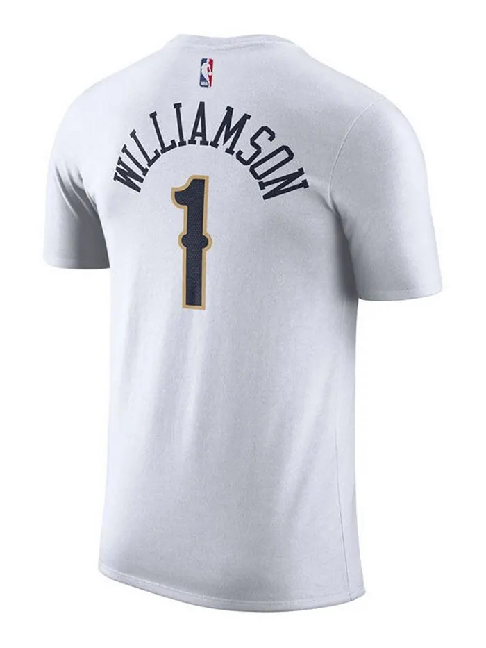 Мужская футболка игрока Zion Williamson New Orleans Pelicans Association Nike — изображение 2 из 3, белый