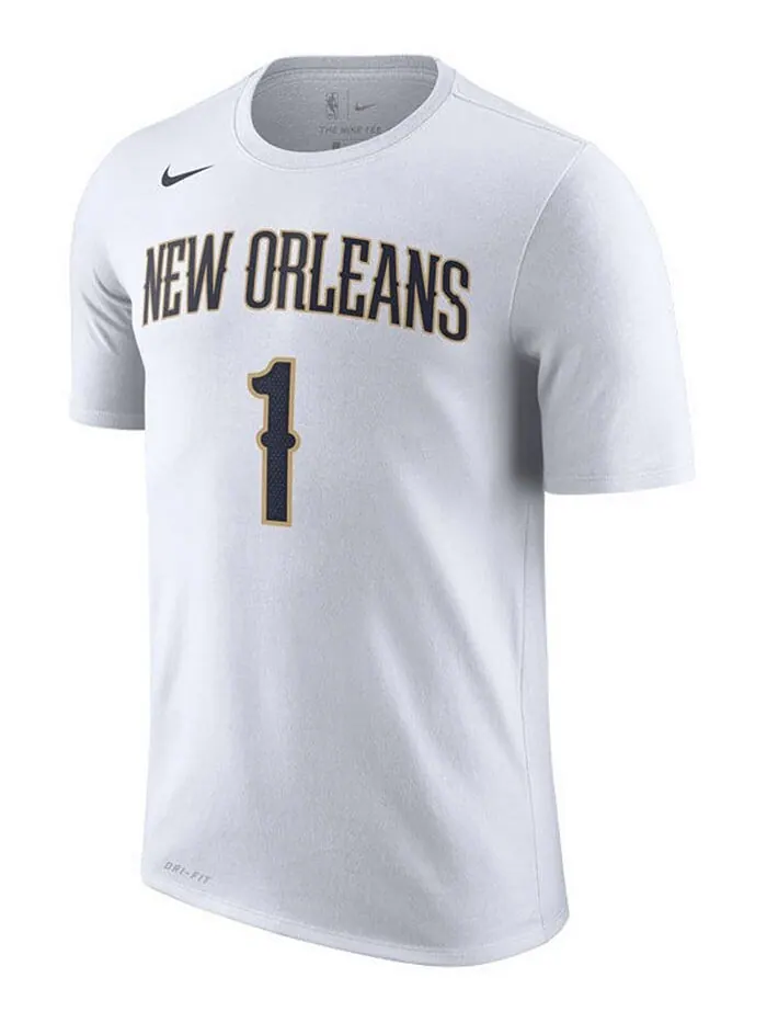 Мужская футболка игрока Zion Williamson New Orleans Pelicans Association Nike — изображение 3 из 3, белый