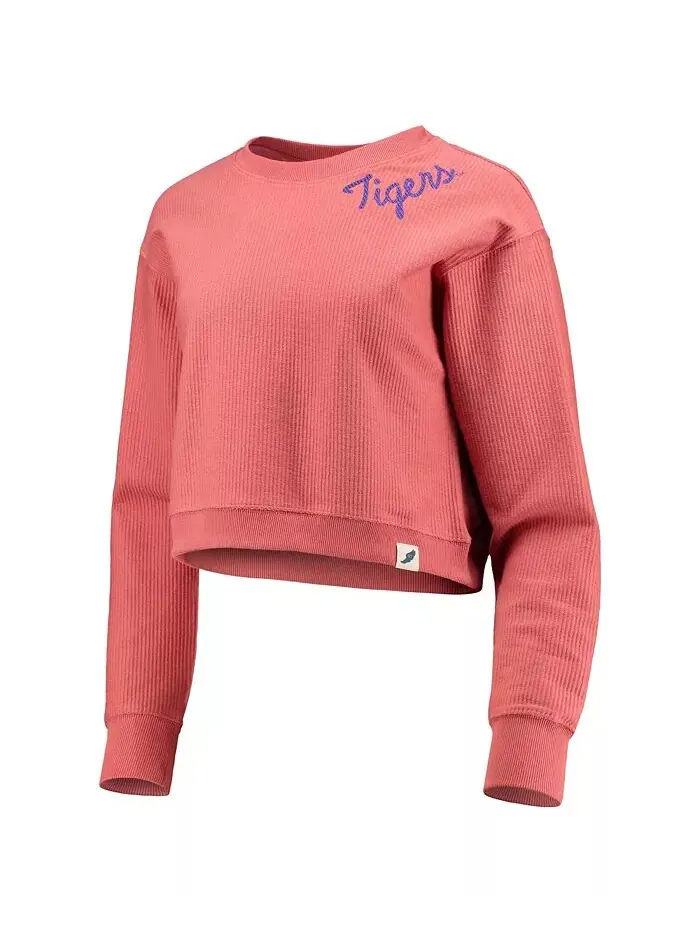 Женская оранжевая укороченная толстовка-пуловер Clemson Tigers Corded Timber League Collegiate Wear — изображение 3 из 4
