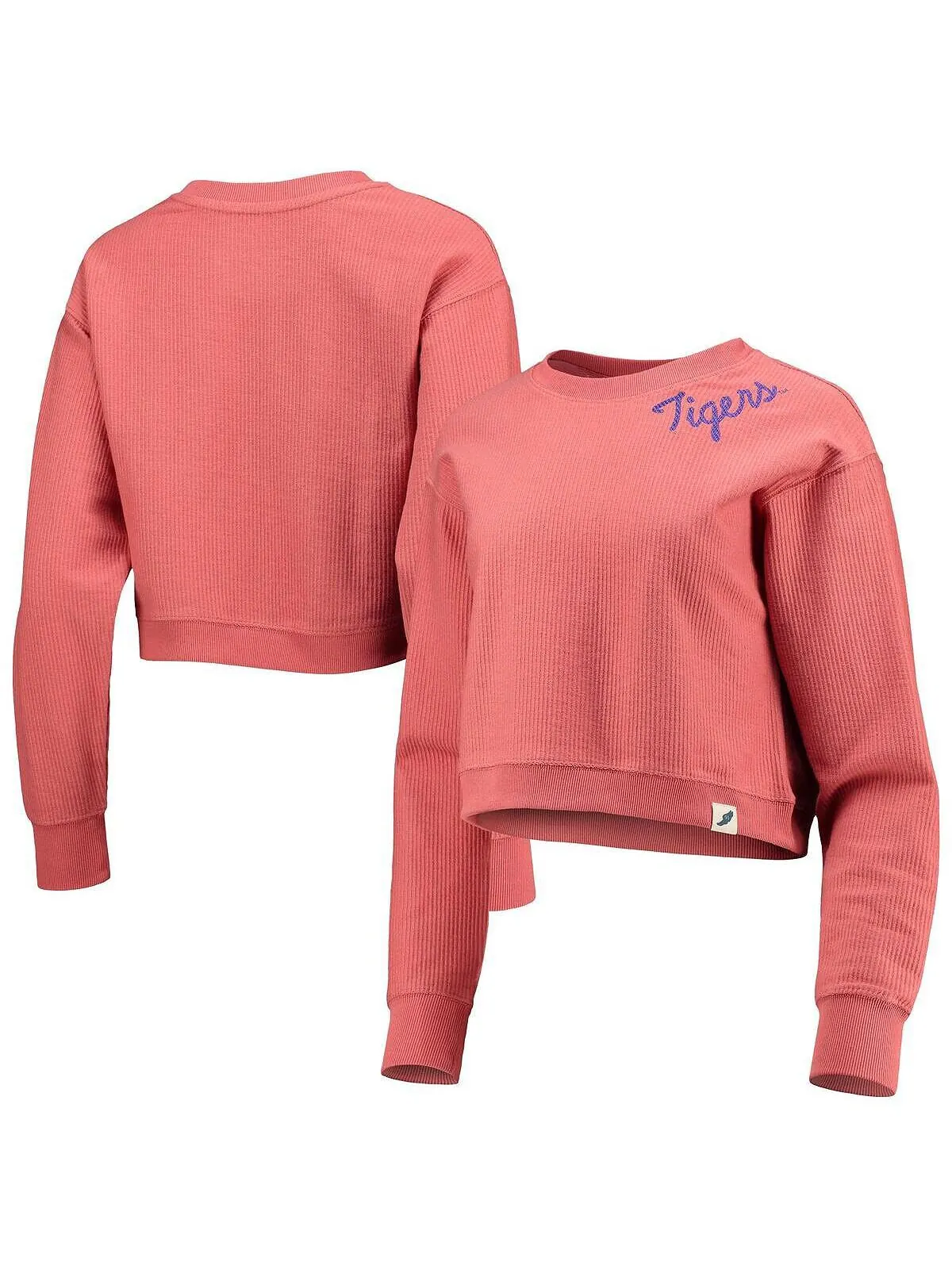 Женский оранжевый укороченный пуловер Clemson Tigers Corded Timber свитшот League Collegiate Wear — оранжевый