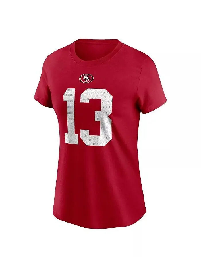 Женская футболка Brock Purdy Scarlet San Francisco 49ers с именем и номером игрока Nike — изображение 2 из 3