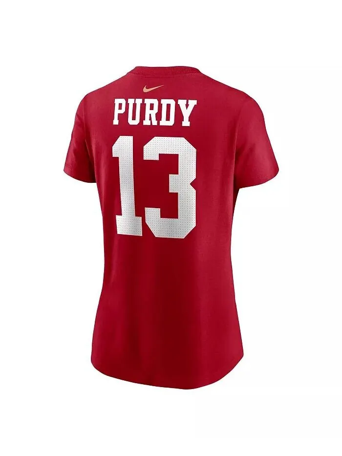 Женская футболка Brock Purdy Scarlet San Francisco 49ers с именем и номером игрока Nike — изображение 3 из 3