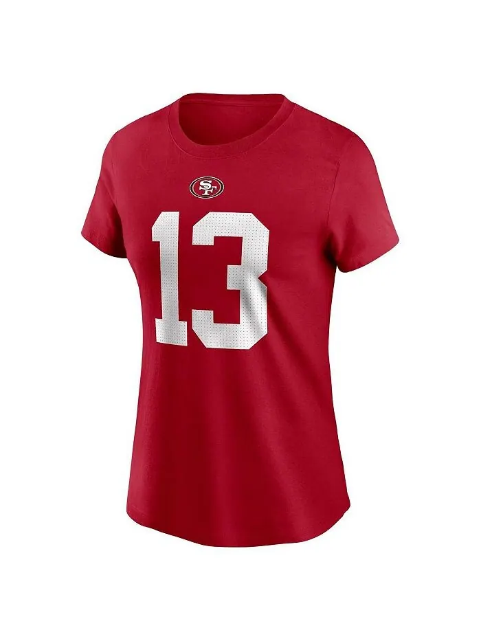 Женская футболка Brock Purdy Scarlet San Francisco 49ers с именем и номером игрока Nike — изображение 2 из 3, алый
