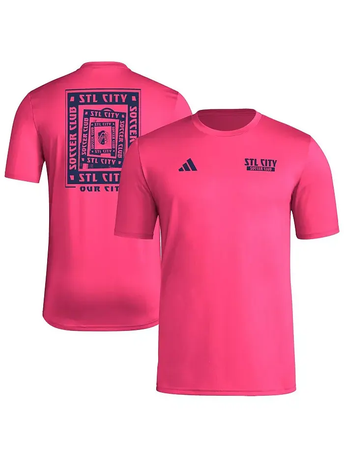 Мужская красная футболка St. Louis City SC Local Wrap adidas