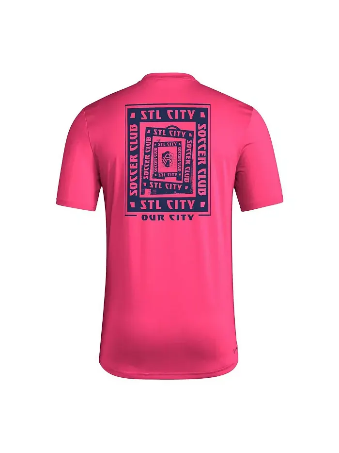 Мужская красная футболка St. Louis City SC Local Wrap adidas — изображение 2 из 3