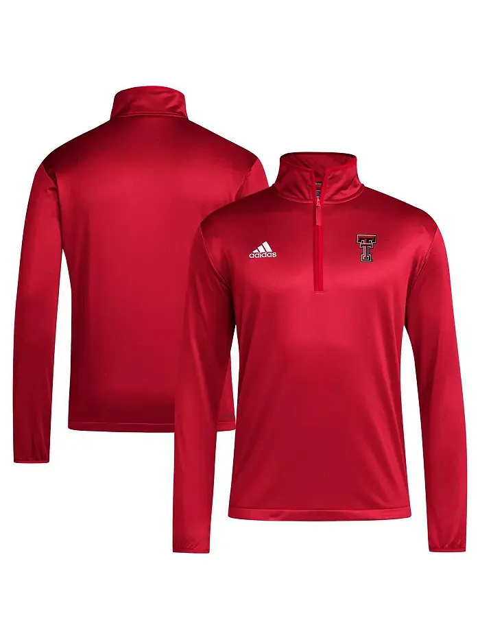 Мужская красная толстовка с четверть-молнией Texas Tech Red Raiders 2024 Coaches Sidelines