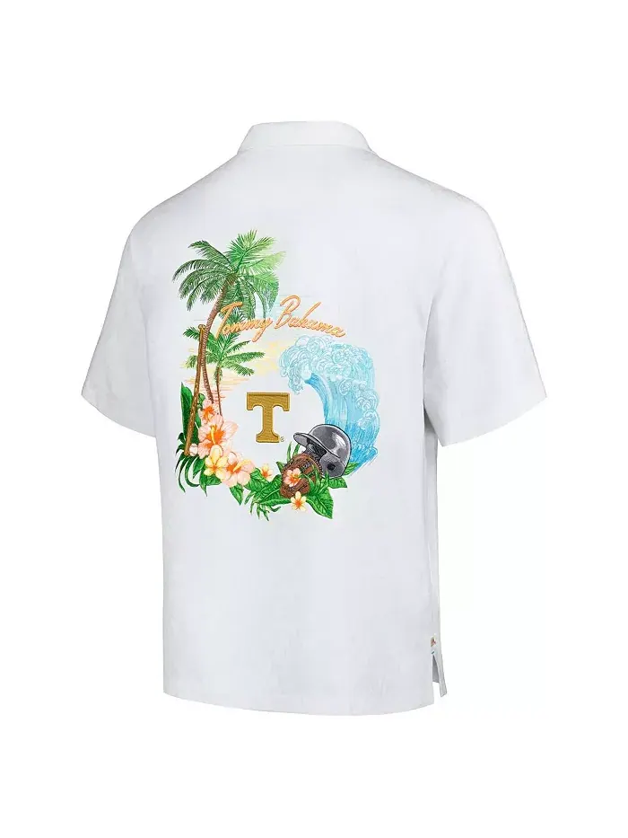Мужская белая рубашка на пуговицах Texas Tech Red Raiders Castaway Game Camp Tommy Bahama — изображение 3 из 4