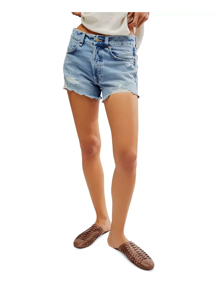 Женские джинсовые шорты Now Or Never Free People — изображение 3 из 5
