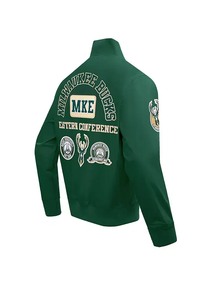 Мужская зеленая куртка Milwaukee Bucks Area Code на молнии Pro Standard — изображение 2 из 5
