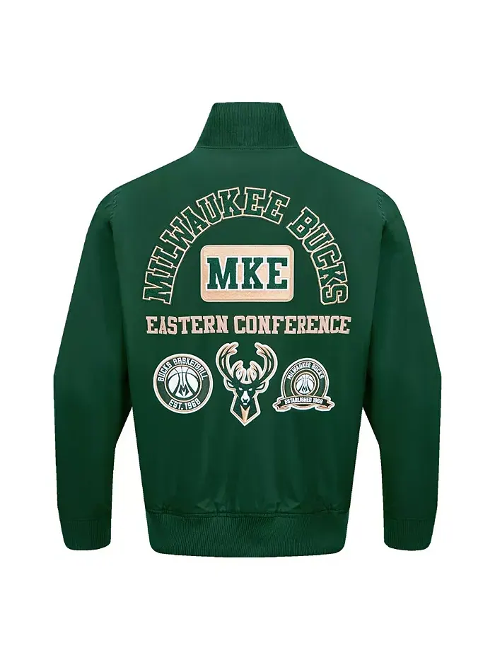 Мужская зеленая куртка Milwaukee Bucks Area Code на молнии Pro Standard — изображение 4 из 5