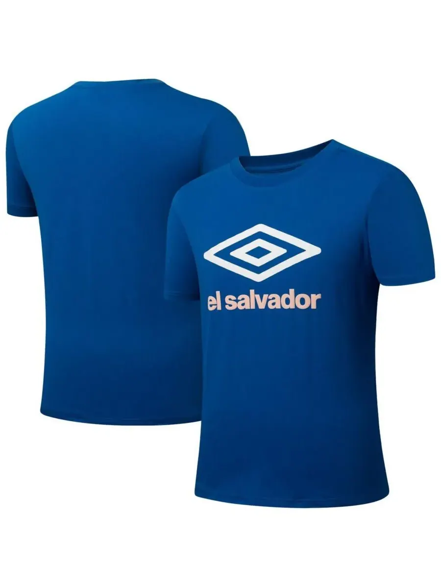 Umbro Мужская синяя футболка с графическим принтом национальной сборной Сальвадора — синий