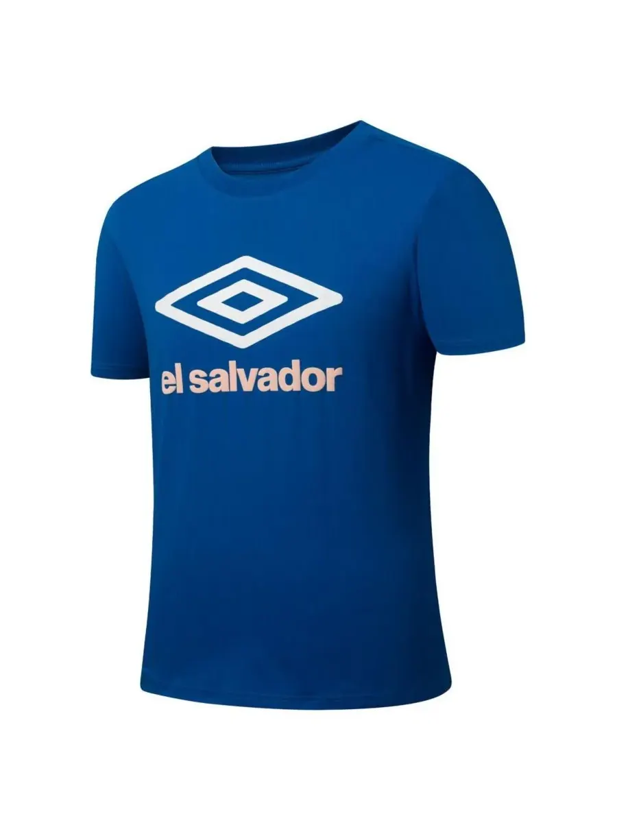 Umbro Мужская синяя футболка с графическим принтом национальной сборной Сальвадора — изображение 2 из 4, синий