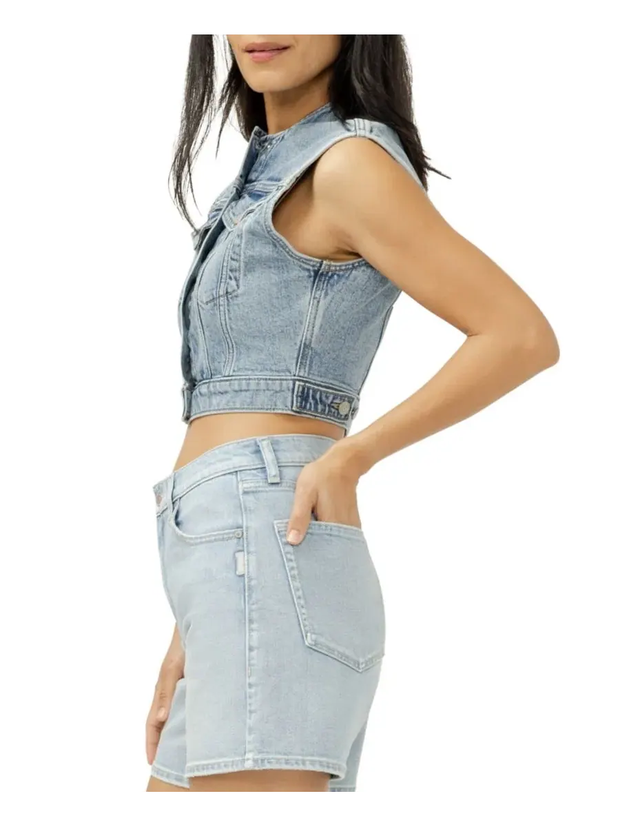 Женский укороченный джинсовый жилет Silver Jeans Co. — изображение 2 из 4