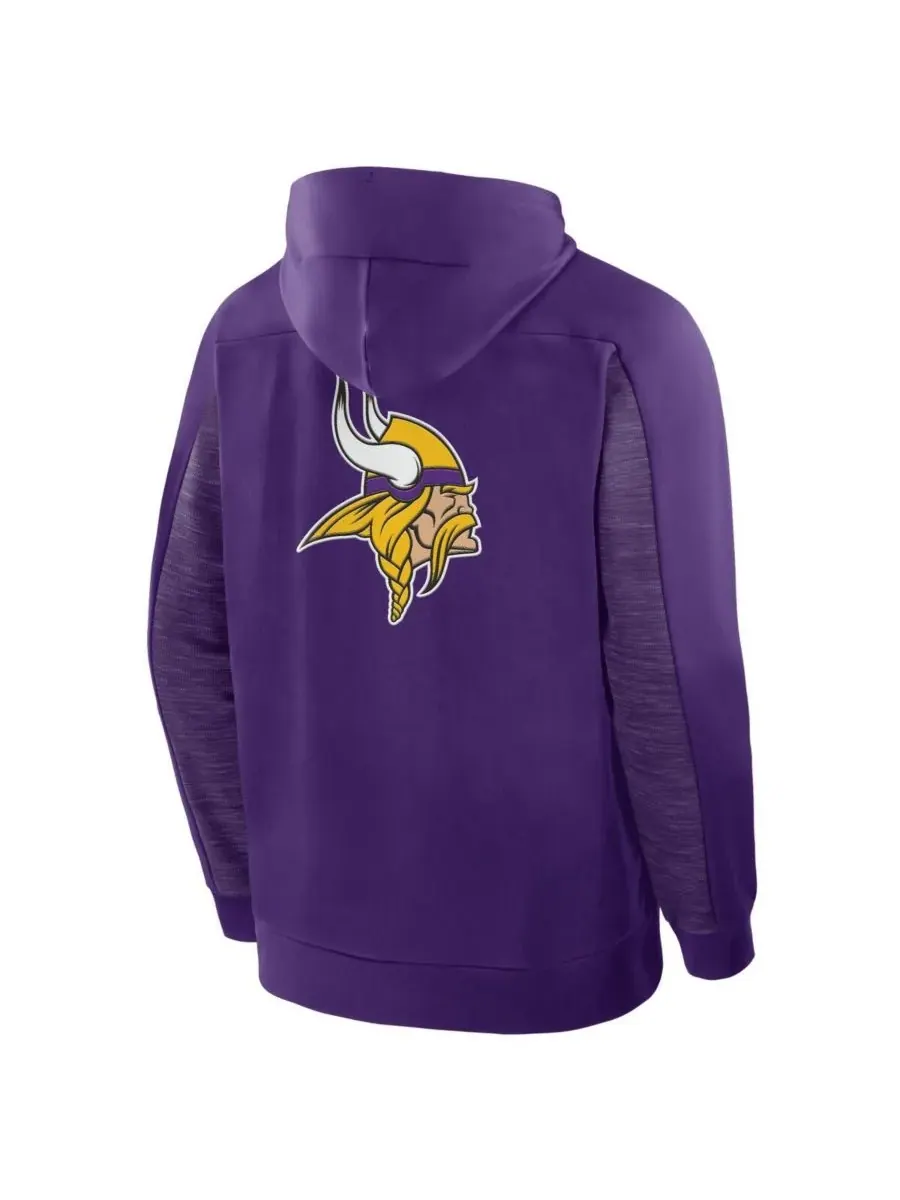 Fanatics Мужская фиолетовая толстовка на молнии с символикой Minnesota Vikings Checkdown Pass — изображение 2 из 5