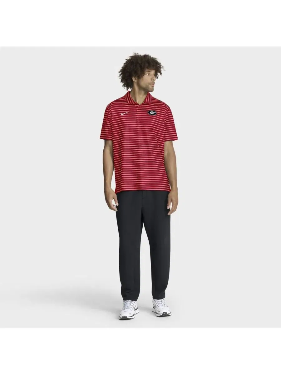 Поло Dri-FIT с полосками, модель 2025 Coaches Premium Tour Stripe Nike — изображение 3 из 3, красный