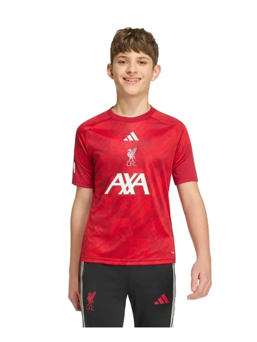 Детская футболка-лонгслив с принтом, модель Liverpool 2026 Home Pre-Match adidas